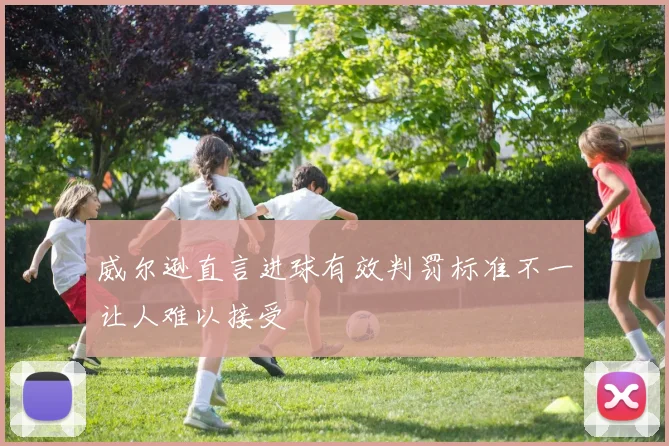威尔逊直言进球有效判罚标准不一让人难以接受
